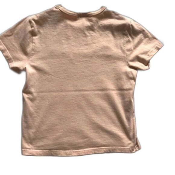 Champion crop top s/s tee T-shirt blush pink embroidered spell out Sz Medium EUC - Picture 5 of 7